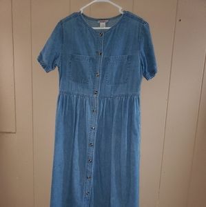 Vintage 80s Fads Blue Jean Dress